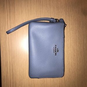Blue Coach Wristlet